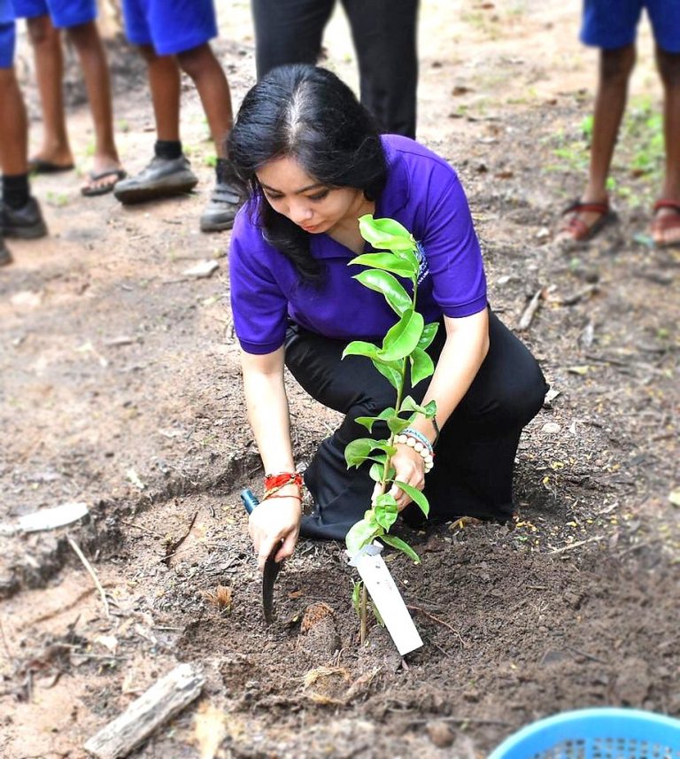 Implementing “One Child One Tree” campaign in Puttalam district, Sri Lanka (October, 2019)