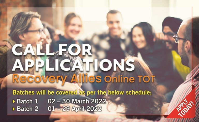 Call for Applications – Recovery Allies Online TOT