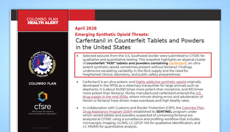 Carfentanil in Counterfeit Tablets and Powders in the United States